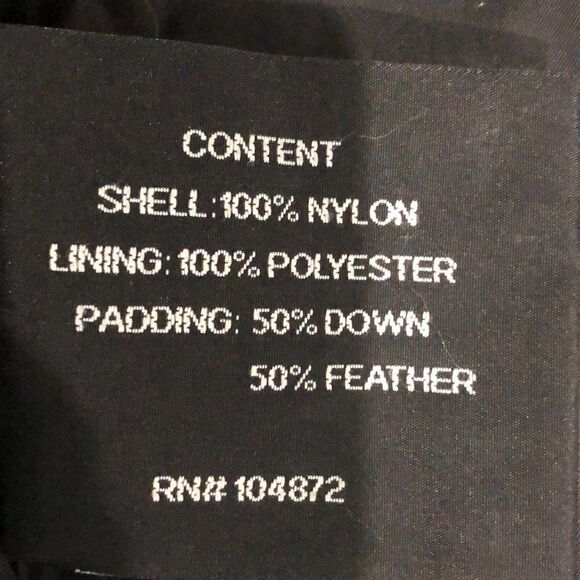 Danny Roberts Womеns Down Puffer Coat Black Faux Fur Trim Size L New - Picture 5 of 8